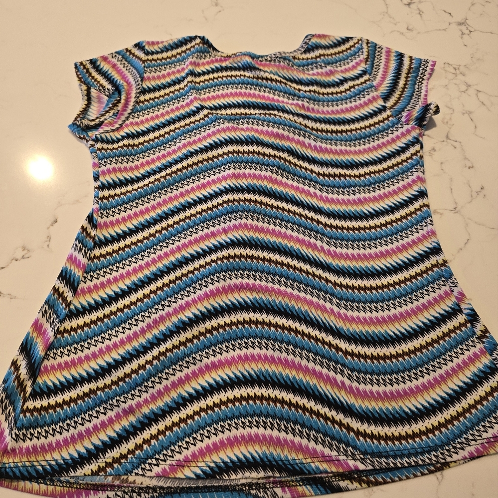 Colorful Zigzag Patterned Dress